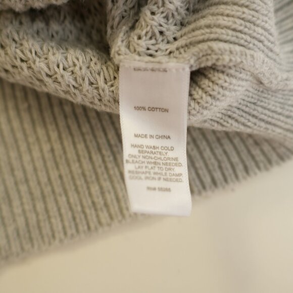 Express Gray Knit‎ Sweater Medium Scoop Neck Cotton - Picture 9 of 9